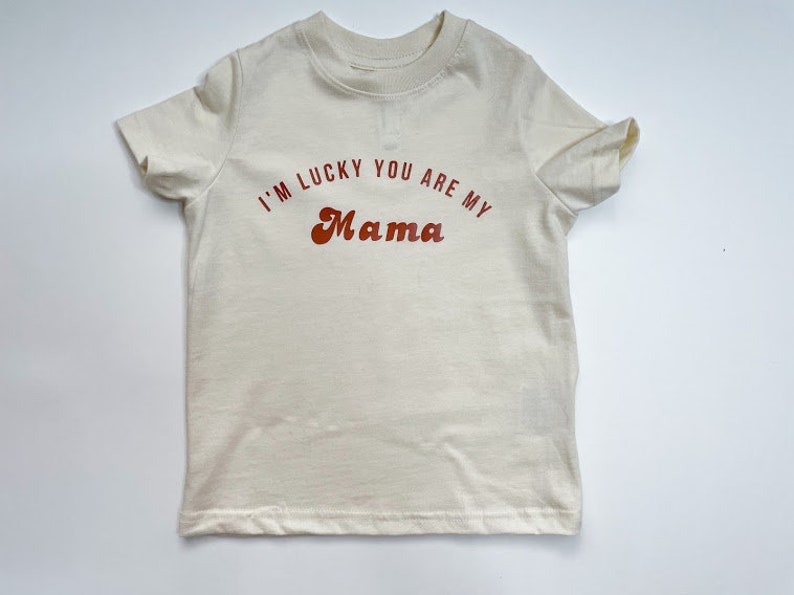 Gift for Girl Mom, Lucky you are my Mama baby onesie\u00ae-Boho chic Baby Gift-Mom daughter outfit,Retro Mama Shirt Matching Set