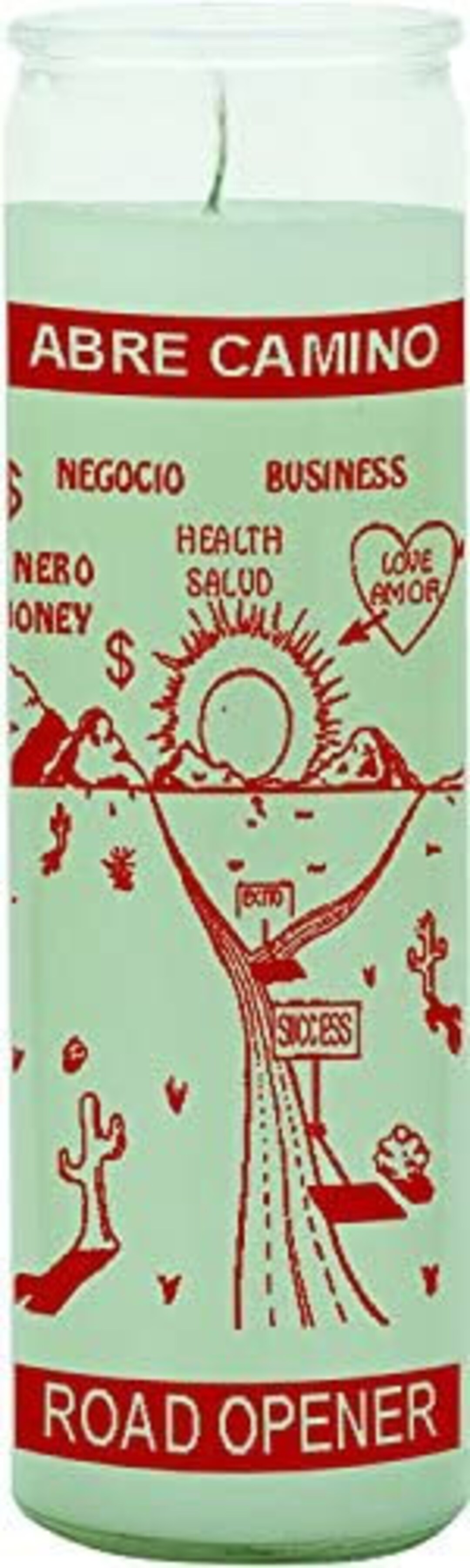 Indio 7 Day 8 Glass Devotional Candle Road Opener White Etsy