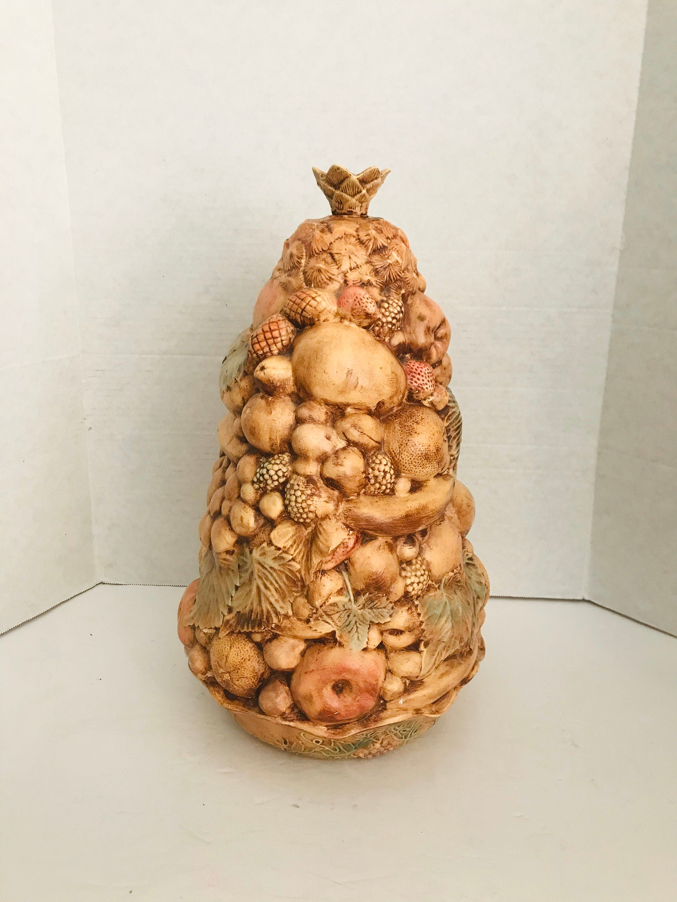 Large Vintage Ceramic Fruit Topiary/ Fruit Tree Statue/ | Etsy