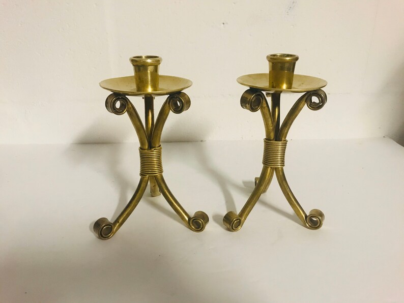 Vintage Brass Candles Holder Etsy