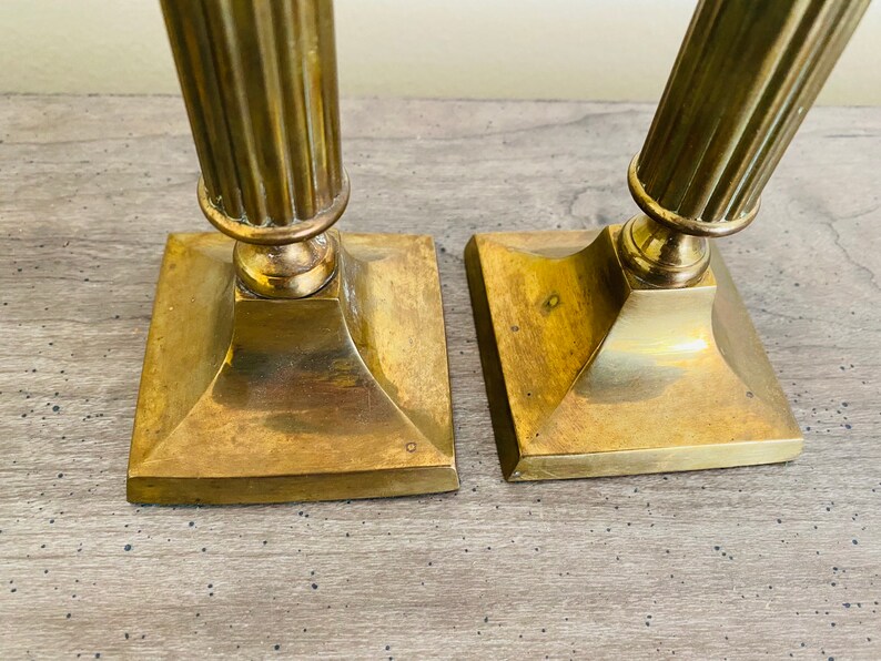 Vintage Candlesticks Vintage Brass Candle Holders Boho Etsy