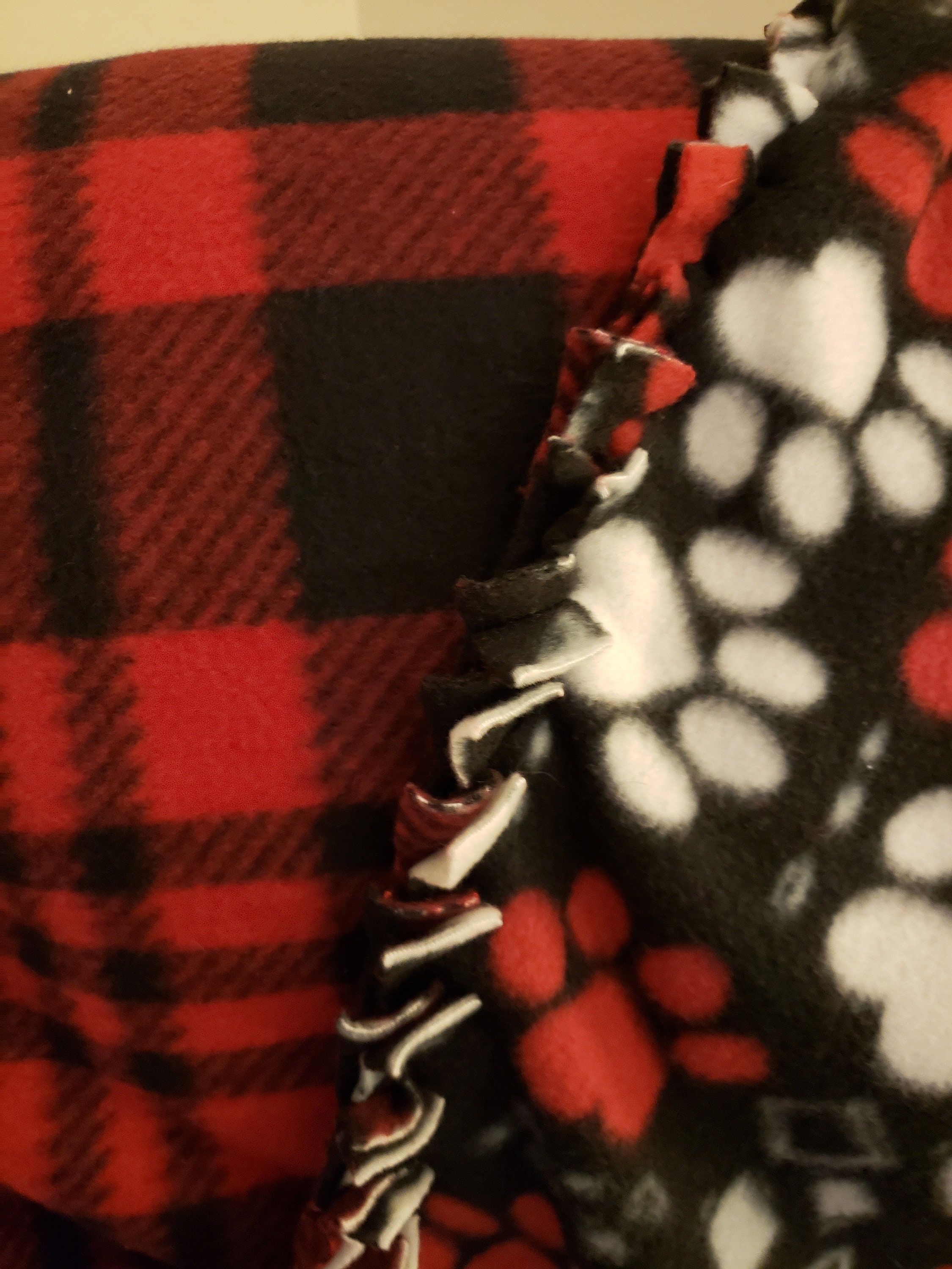 Fleece Tie Blanket With a Braided Edge Etsy