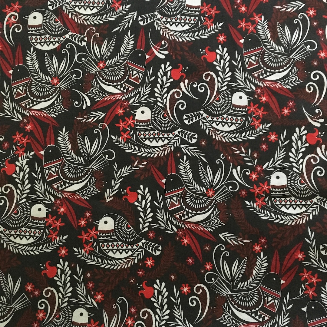 Bird Fabric by the Quarter Yard Quilting Fabric by the Yard 100 Cotton