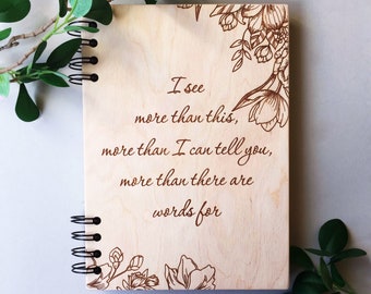 Personalized Engraved Wooden Notebook - Customized Wooden Planner - Wood Journal - Personalized Journal - libretas personalizadas - Friend