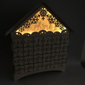 Personalized Christmas Wooden Advent Calendar for Kids image 4