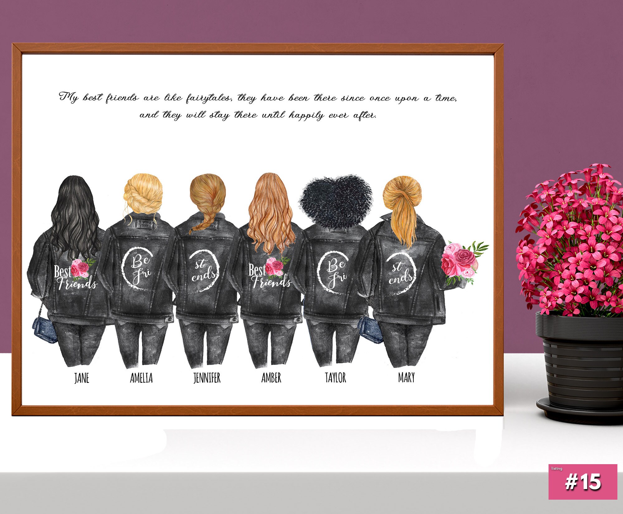 best-friends-personalised-printbest-friends-printablelong-etsy