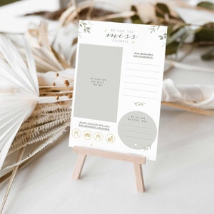 Junggesellinnenabschied Spiel, JGA Ausfüllkarten, Geschenk für die Braut, Eukalyptus