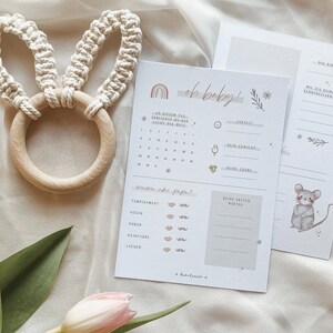 Süße Geschenk-Box für eine Baby Party mit Greifling und Hasenohren