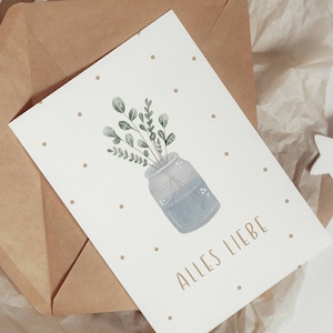 Postkarte Baby Kinder A6 Alles Liebe