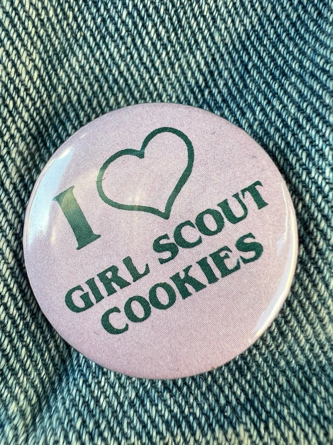 I Heart Girl Scout Cookies Pin Back Button 1.25 Inch Etsy