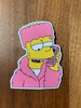 Tiny Boy Band Bart on Cellphone Vinyl Sticker for Laptops, flasks, bottles & Car Bumpers 