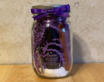 Purple Glitter - Pedicure in a Jar