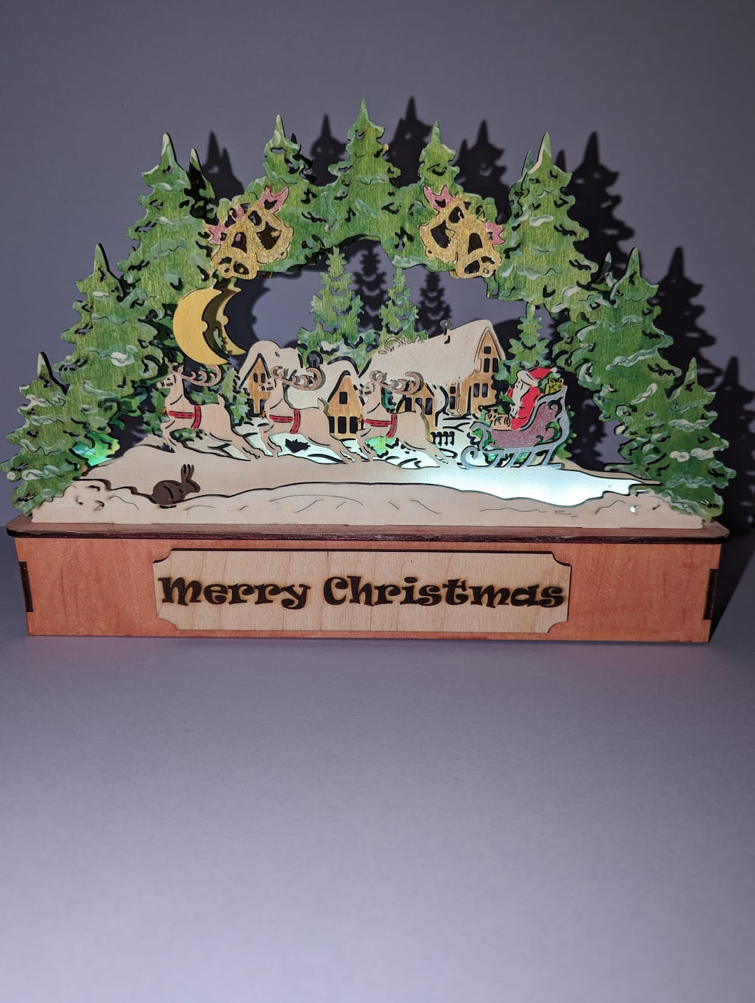 Light up Christmas Village Scene Etsy UK