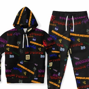 Hebrew Israelite Mens & Womens Hebrew Scribbles Premium Hoodie Sweat Suit