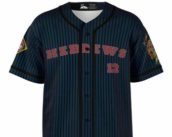 House Of Joseph Co. Vintage Hebrews 12 Negro League Baseball Jersey Judaica apparel