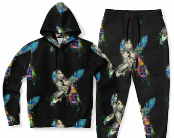 Hebrew Israelite Mens & Womens Hebrew Natural Born Fighter Premium Hoodie Sweat Suit