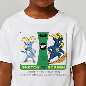 Brews-ville Integrity Sketch Print Kids&#39; T-Shirt Judaica apparel