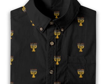 Menorah Men's Breathable Bamboo Cotton Shirt
