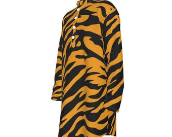 Hebrew Israelite Tiger: Men's Long Sleeve Shirt, Judaica Apparel