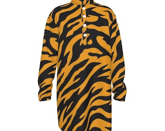 Hebrew Israelite Tiger: Men's Long Sleeve Shirt, Judaica Apparel