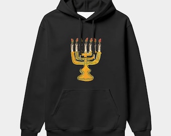 Hebrew Israelite Men's & Women's Golden Menorah Premium Hoodie Sweat Suit Judaica apparel