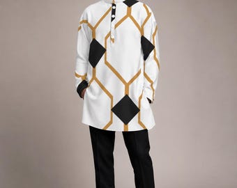 Hebrew Israelite: Elements Men's Long Sleeve Shirt, Judaica Apparel