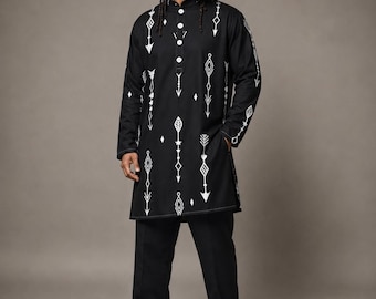 Hebrew Israelite: Elements Men's Long Sleeve Shirt, Judaica Apparel