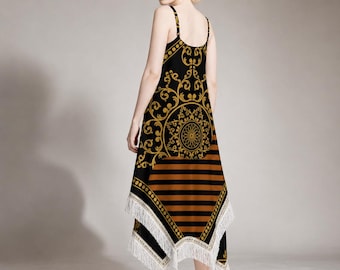 Hebrew Israelite Ahchwath Sister Women's Spaghetti Strap Maxi Dress Judaica apparel