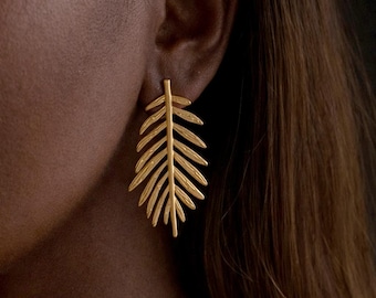 Hebrew Palm Statement Earrings: YASHARAHLA Jewelry