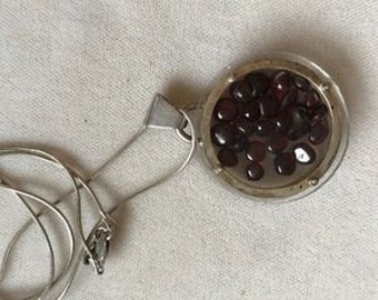 Gorgeous silver and garnet necklace