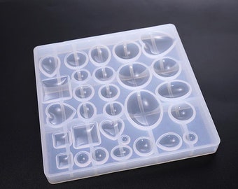 Silicone Mold DIY Round Crystal Epoxy Resin Molds Time Stone Jewelry Making Crafts Round Handmade Pendant Making Tools