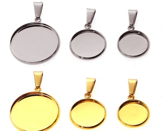 Stainless Steel Bezel Blanks, Bezel Tray Setting, Round Cab Setting, Bezel Cups, Blank Bezels,Cabochon Setting