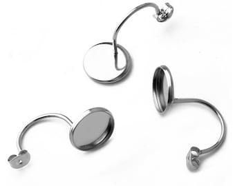 Stainless Steel Earrings Accessories U-shaped Ear Hooks Fit 10mm 12mm Jewelry Making Connector Wholesale