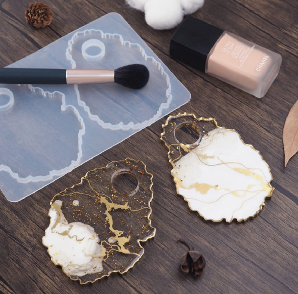 Makeup Palette Resin Mold Foundation Mixing Palette Mold Etsy