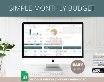 Maandelijks budgetspreadsheet, financiële planner, budgetsjabloon, persoonlijke financiën, budgetdashboard, budgetsjabloon voor Google Spreadsheets