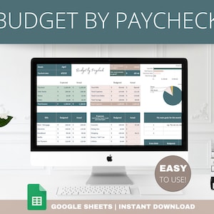 Monthly Budget Spreadsheet | Budget by Paycheck Spreadsheet | Google Sheets Budget Template | Weekly Budget Planner