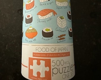 PUZZLES SUSHI PUZZLE 500 Pieces Foodies Sushi Lover Rare Puzzles Fun Gifts  Puzzle Foodie Gift Holiday Gifts  Birthday Gifts Family Games