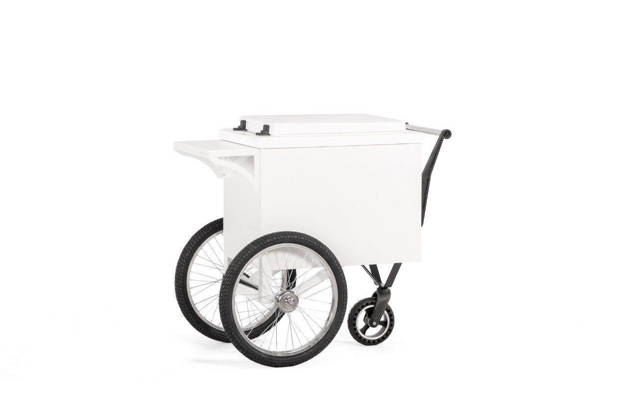 BEVERAGES COOLER CART Mobile Cart for Drinks Push Cart Beer Cart Beer