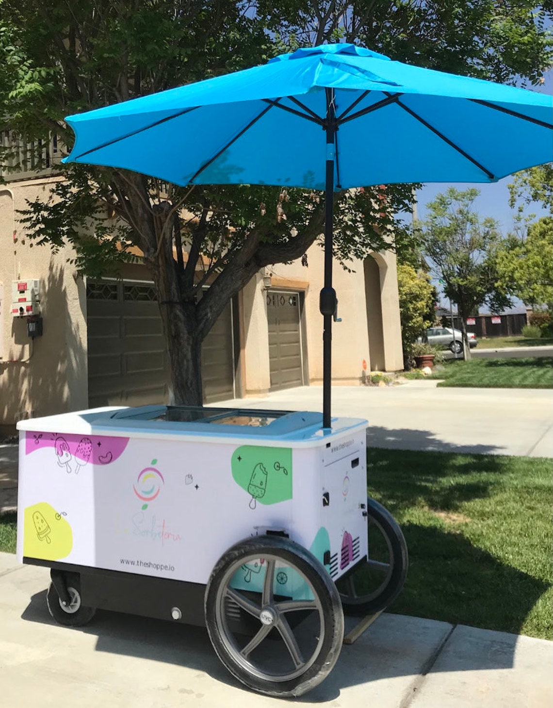 ICE CREAM FREEZER Cart Ice Cream Freezer Push Cart Etsy