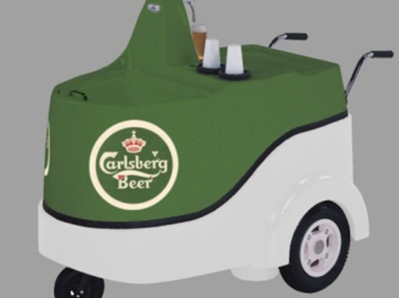 KEG COOLER, Draft Beer Push Cart, Nitro Coffee Cart Coffe Vendor Beer