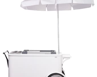 ICE CREAM FREEZER Cart, Ice Cream Freezer Push Cart, dual-mode, functioning as a freezer or refrigerator, Ice Cream Push Cart