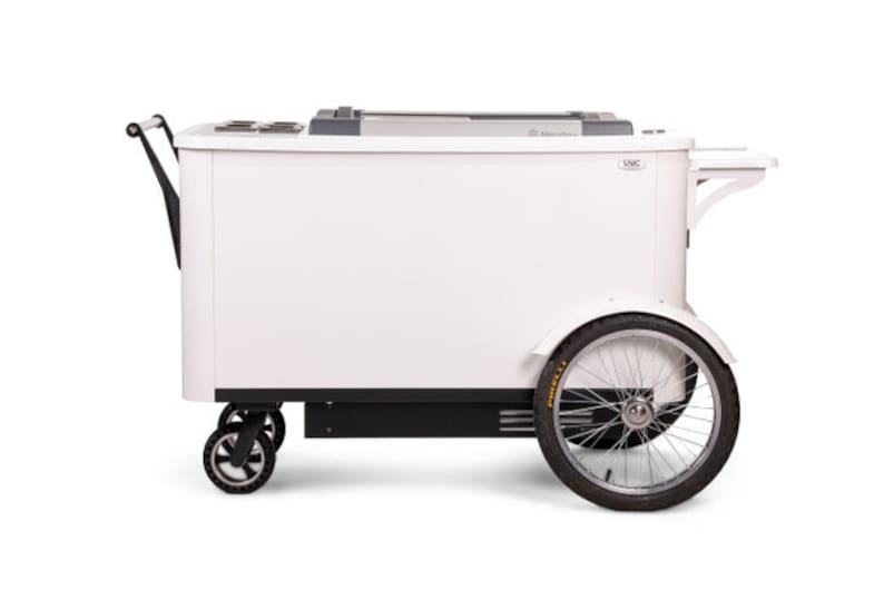 ICE CREAM FREEZER Cart, Ice Cream Freezer Push Cart, Dualmode