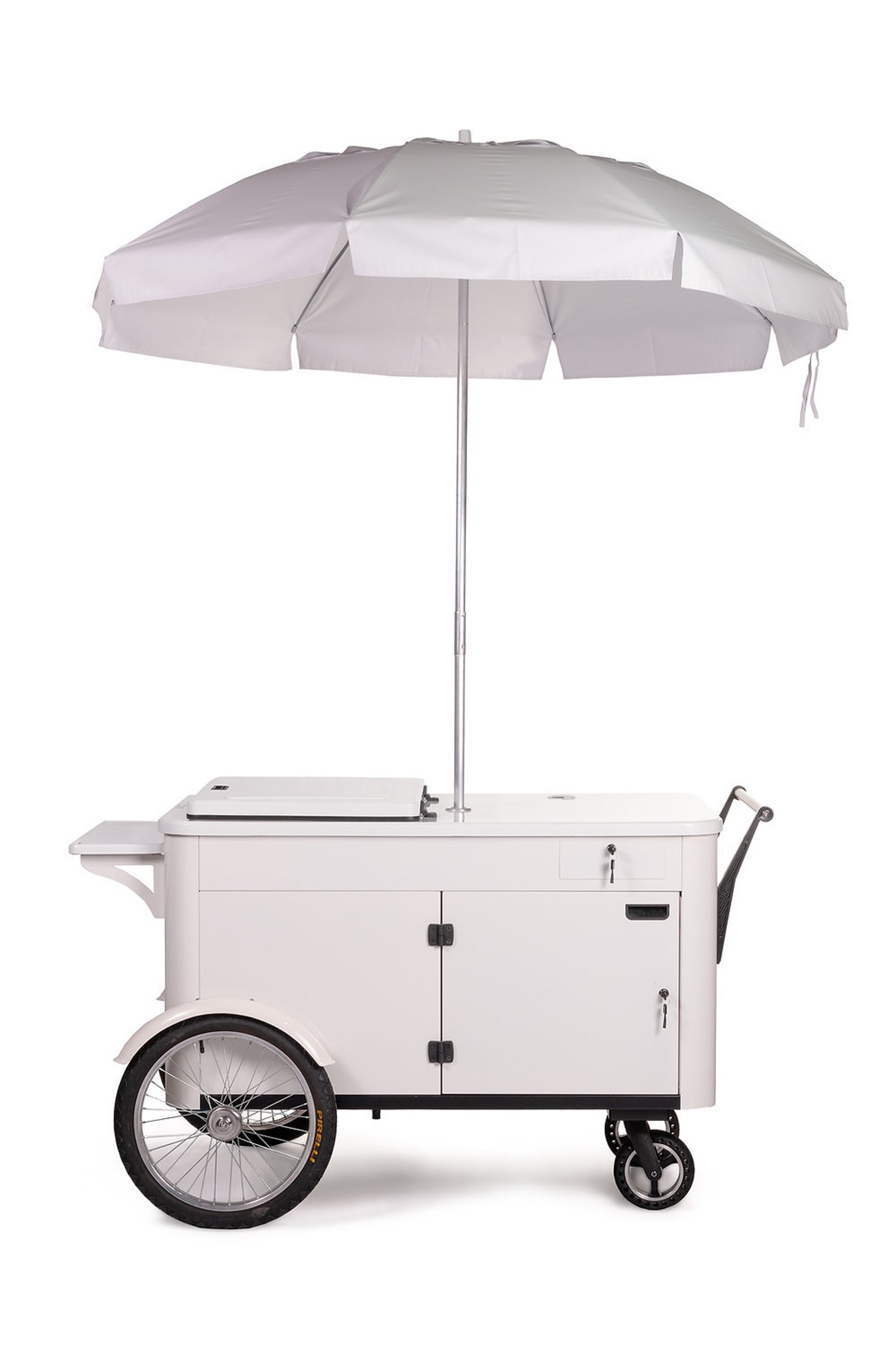 COOLER DISPLAY CART Ice Cream Push Cart Food Merchandising Cart Gelato