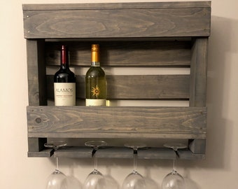 Wine Rack | Rustic Wine Rack | Vintage Wine Rack | Wooden Pallet Wine Rack |