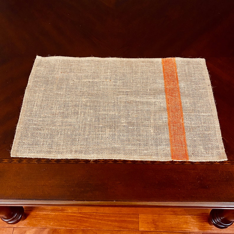 Burlap Placemats Placemat for Dining Table Tableware Bag Pocket 20x12