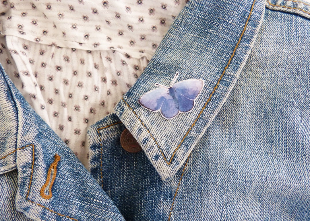 Common Blue Butterfly Pin Badge, Nature Lover Gift - Etsy