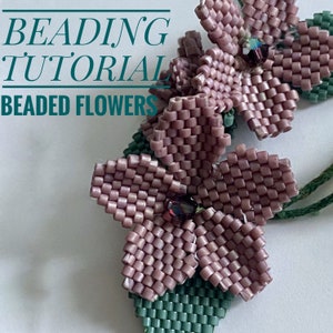 Simple beaded flowers pattern, how to do small beaded flowers step by step instruction