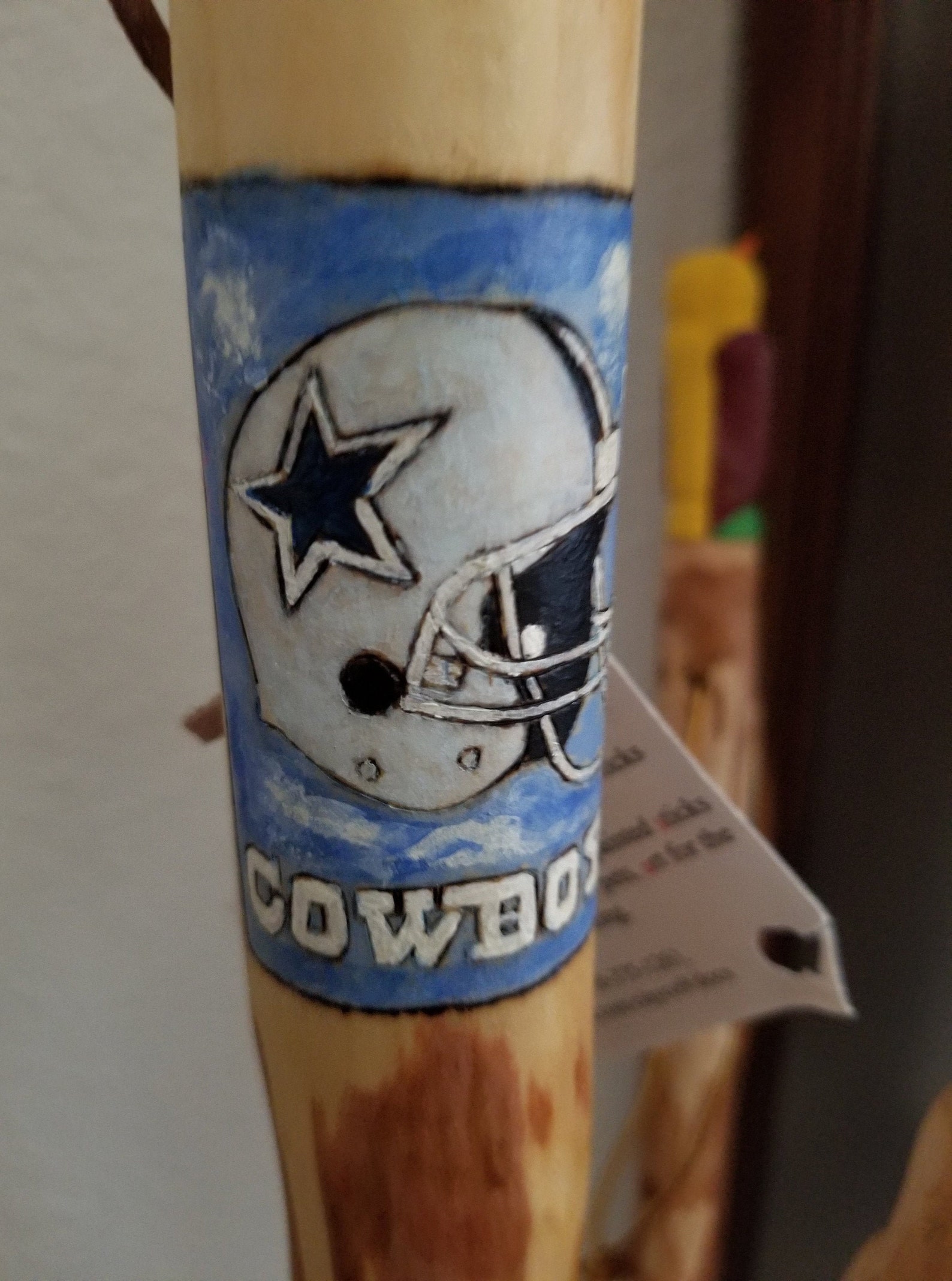 Dallas Cowboys Walking Stick emblem Free name burned 20 Etsy