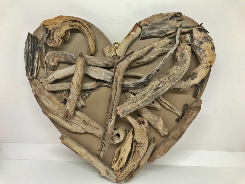 Driftwood Heart Driftwood Art Driftwood Decor Wooden Etsy