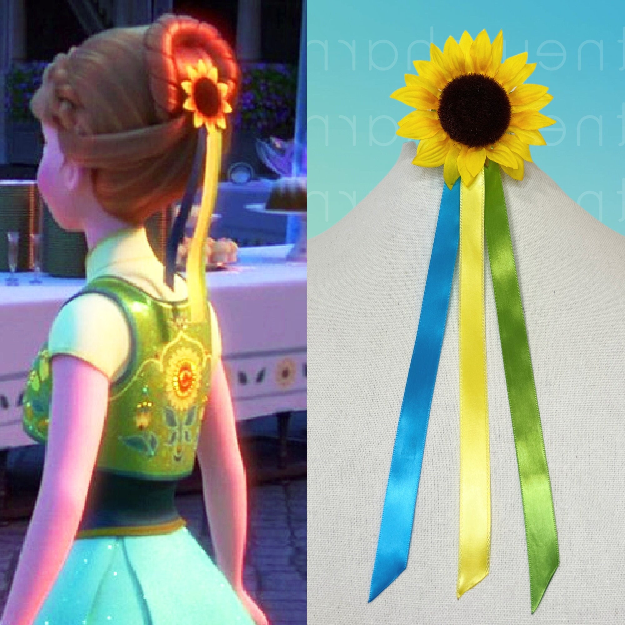 Frozen Fever Anna Sunflower Inspired Hairpiece Etsy Canada